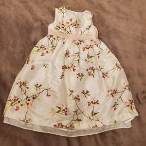 3t embroidered satiny dress